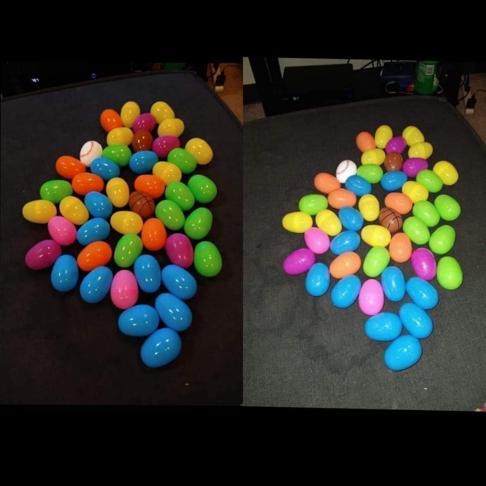 Plastic easter eggs